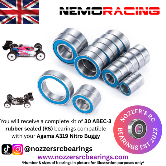 Nemo Racing Agama A319 Nitro Complete Bearing Kit