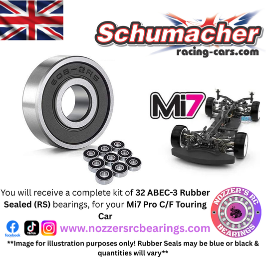 Schumacher Mi7 Pro C/F Touring Car Complete Bearing Kit