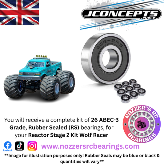 JConcepts Reactor Stage 2 Wolf Racer Complete Bearing Kit