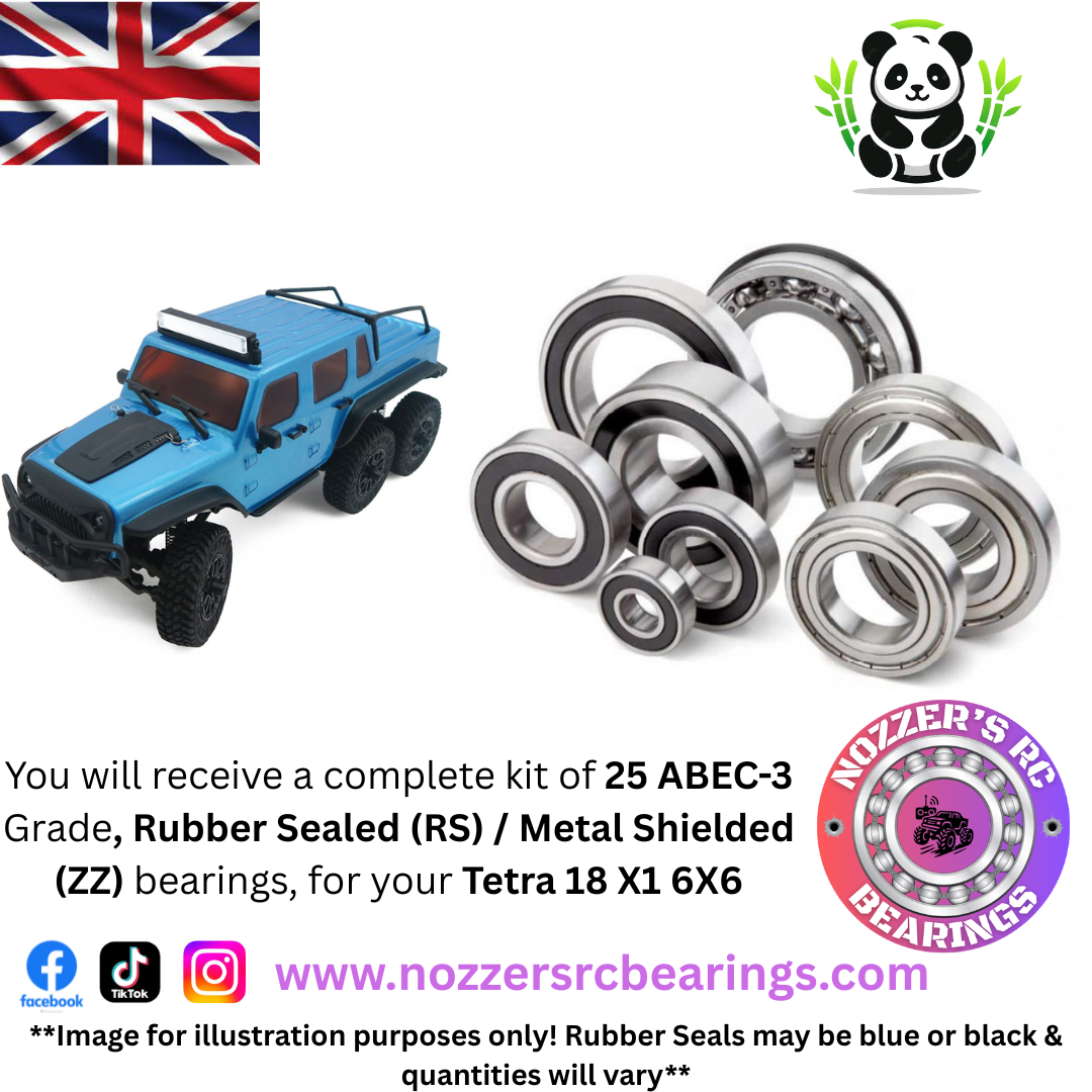 Panda Hobby Tetra 18 X1 6X6 Complete Bearing Kit