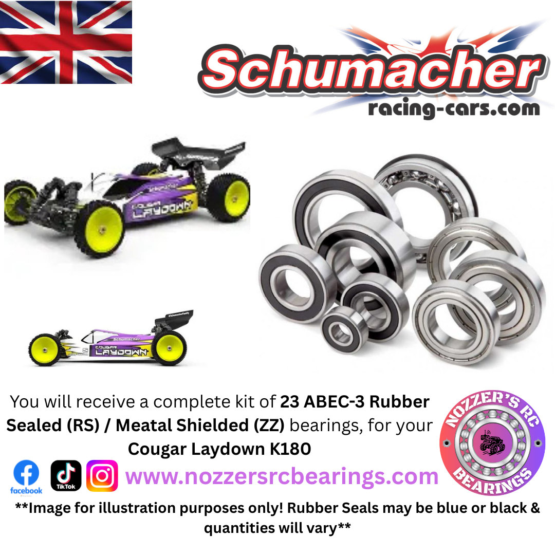 Schumacher Cougar Laydown K180 Complete Bearing Kit
