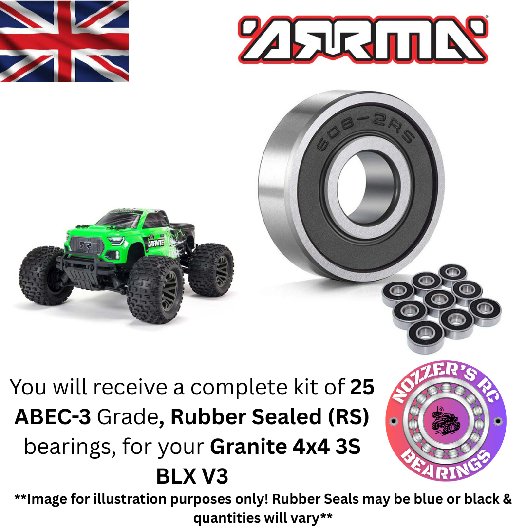 Arrma Granite 4x4 3S BLX V3 Complete Bearing Kit