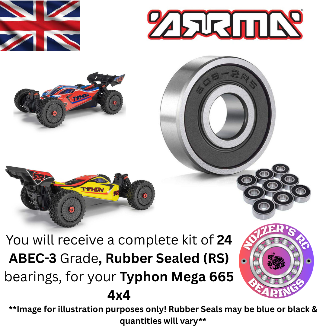 Arrma Typhon Mega 665 4x4 Complete Bearing Kit