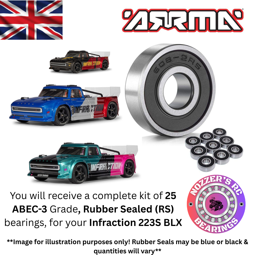 Arrma Infraction 223S BLX Complete Bearing Kit