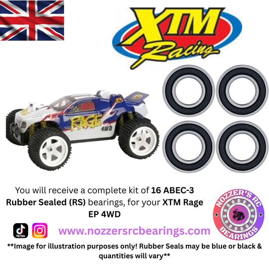 XTM Rage EP 4WD Complete Bearing Kit