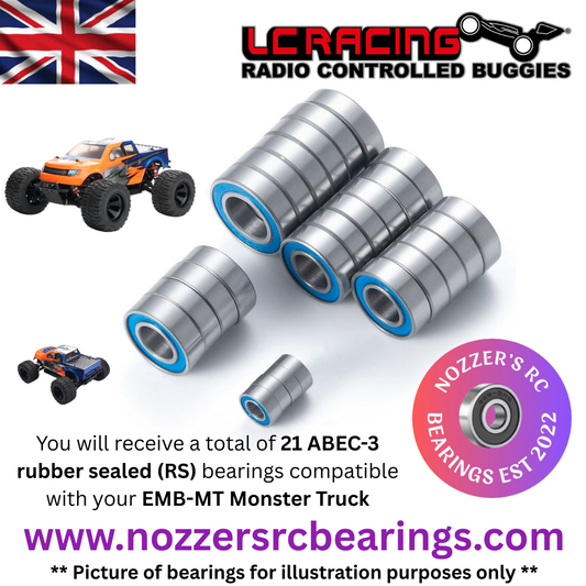 LC Racing EMB-MT Monster Truck Complete Bearing Kit