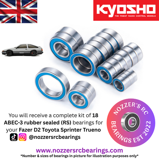 Kyosho Fazer D2 Toyota Sprinter Trueno AE86 Complete Bearing Kit