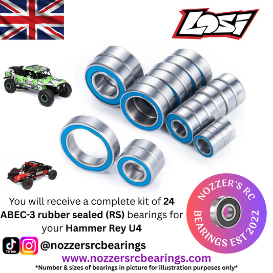 Losi Hammer Rey U4 4WD Complete Bearing Kit
