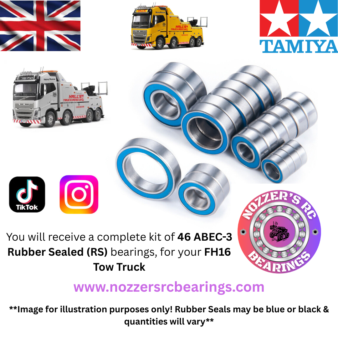 Tamiya Volvo FH16 750 Tow Truck Complete Bearing Kit