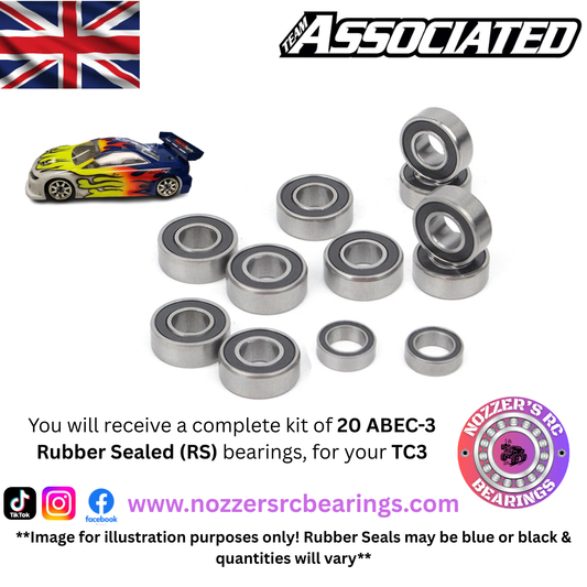 Team Associated TC3 Complete Bearing Kit
