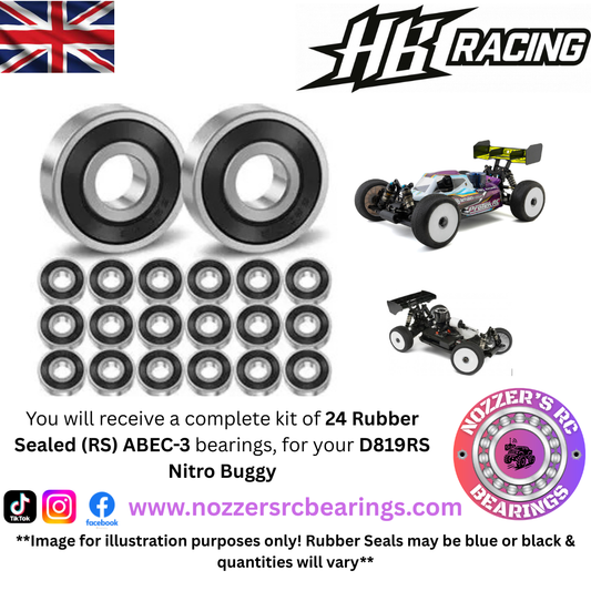 HB Racing D819RS Nitro Buggy Complete Bearing Kit