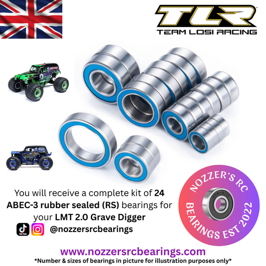Losi LMT 2.0 Grave Digger Complete Bearing Kit