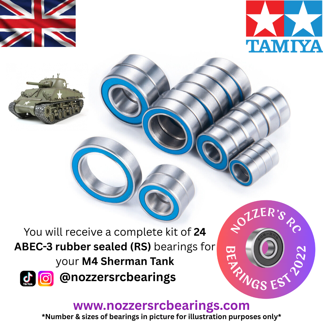 Tamiya M4 Sherman Tank Complete Bearing Kit