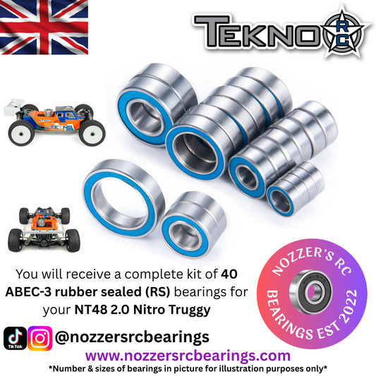Tekno NT48 2.0 Nitro Truggy Complete Bearing Kit