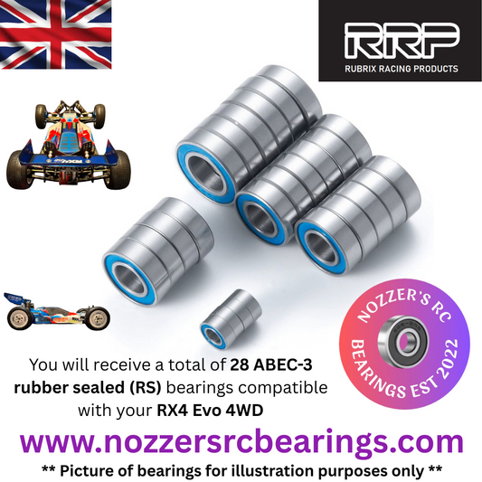 Rubrix Racing RX4 Evo 4WD Complete Bearing Kit