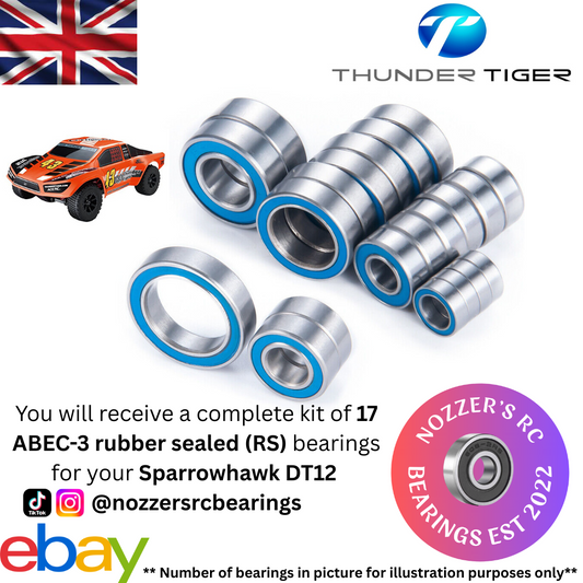 Thunder Tiger Sparrowhawk DT12 Complete Bearing Kit