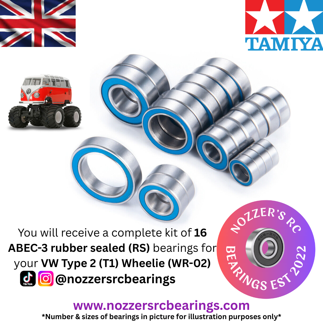 Tamiya VW Type 2 (T1) Wheelie (WR-02) Complete Bearing Kit