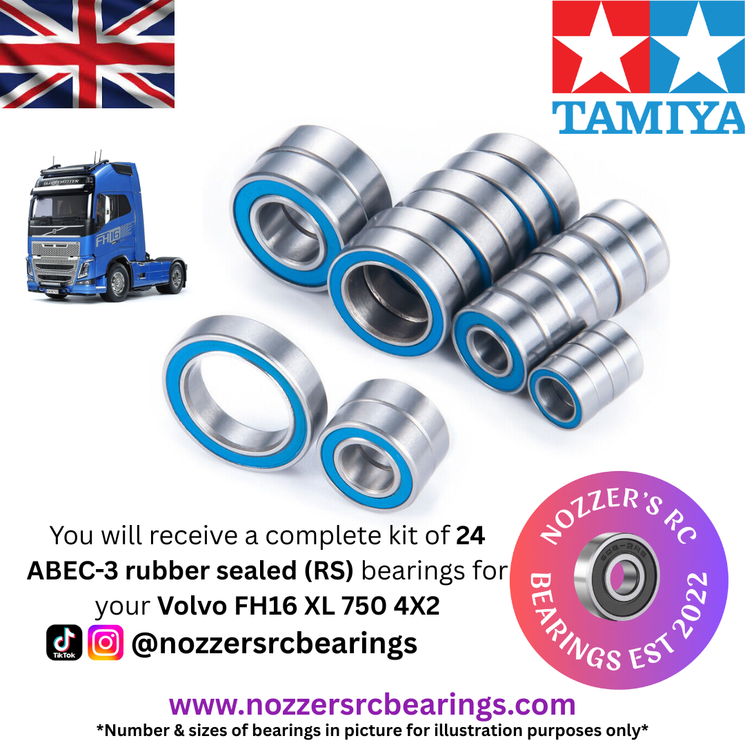 Tamiya Volvo FH16 XL 750 4X2 Complete Bearing Kit
