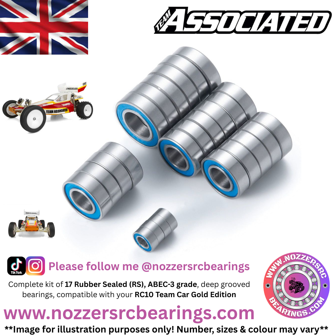 Team Associated RC10 Team Car Gold Edition Complete Bearing Kit