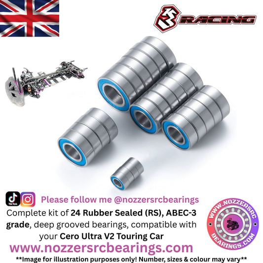 3Racing Cero Ultra V2 Touring Car Complete Bearing Kit