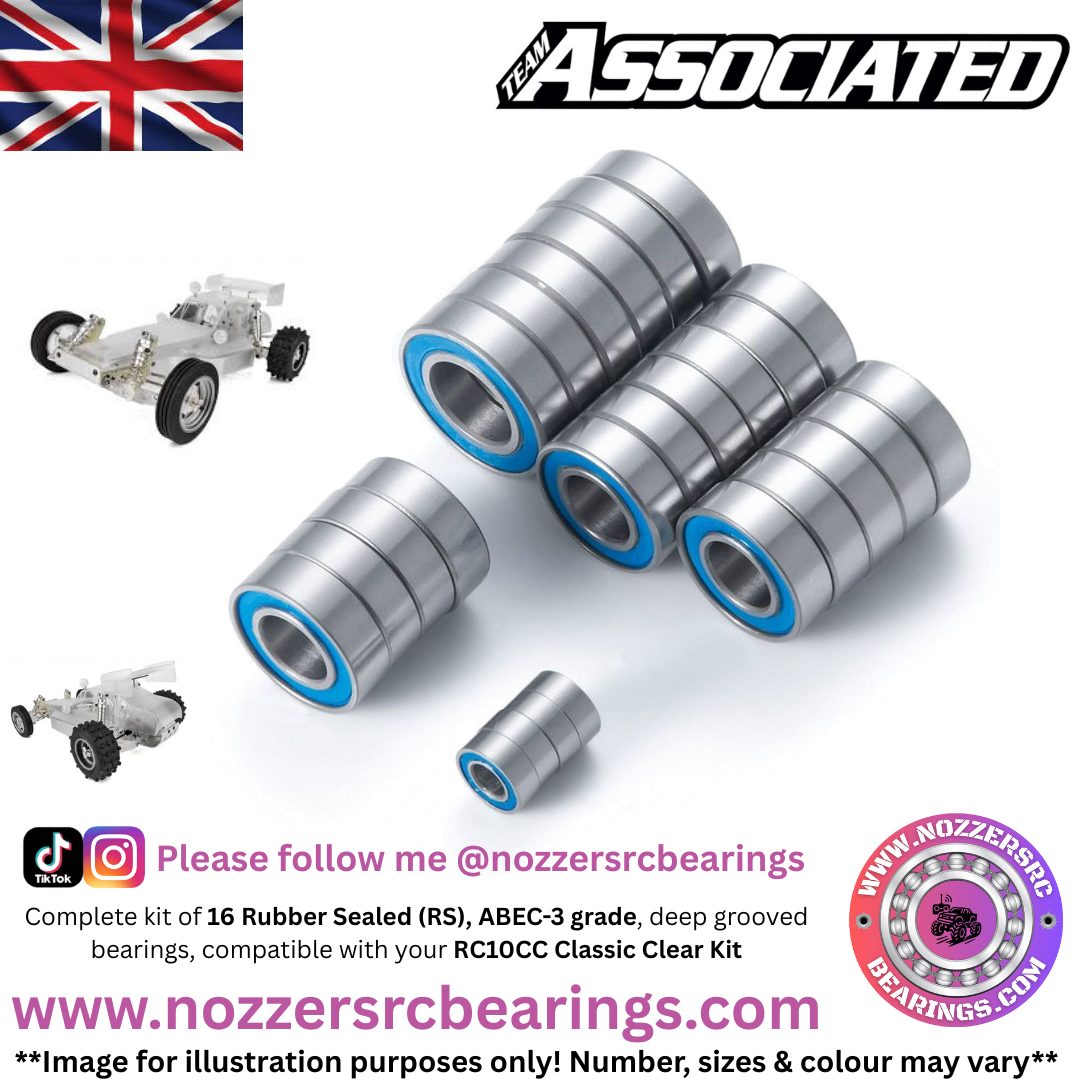 Team Associated RC10CC Classic Clear Complete Bearing Kit
