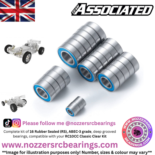 Team Associated RC10CC Classic Clear Complete Bearing Kit