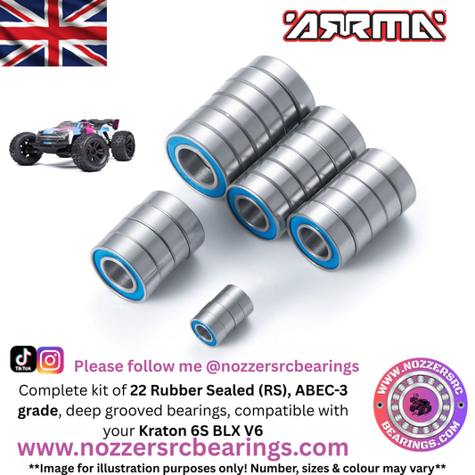 Arrma Kraton 6S BLX V6 Complete Bearing Kit