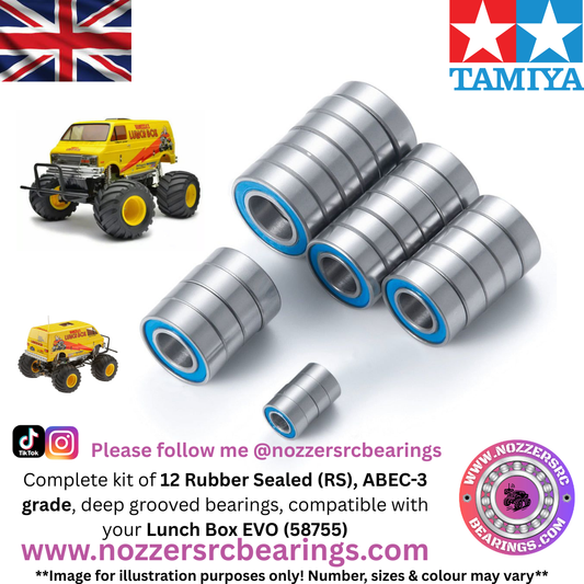 Tamiya Lunch Box EVO (58755) Complete Bearing Kit