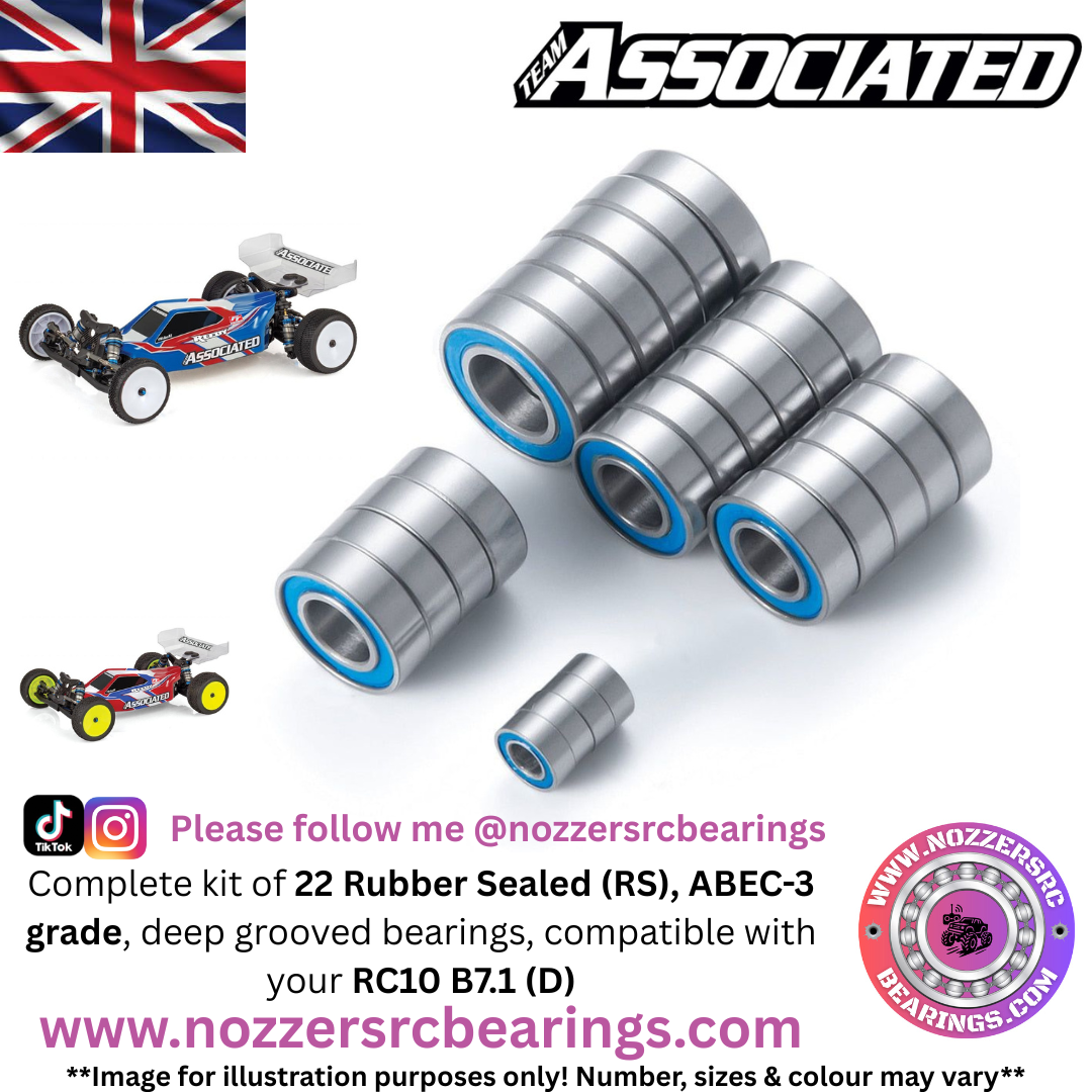 Team Associated RC10 B7.1 (D) Complete Bearing Kit