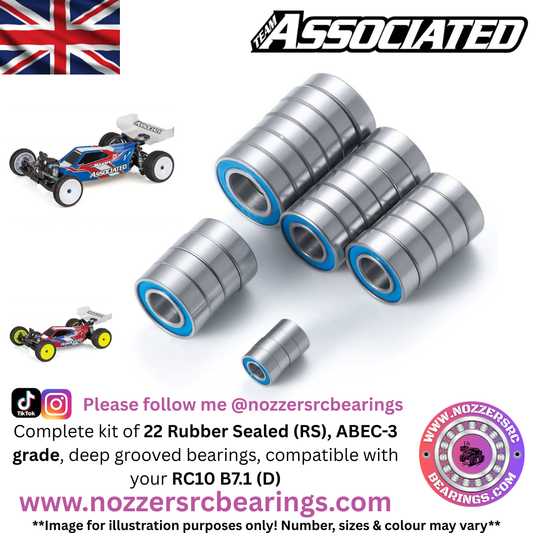 Team Associated RC10 B7.1 (D) Complete Bearing Kit