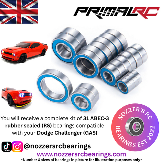 Primal RC Dodge Challenger (GAS) Complete Bearing Kit