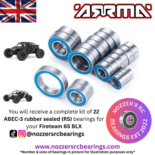 Arrma Fireteam 6S BLX Complete Bearing Kit