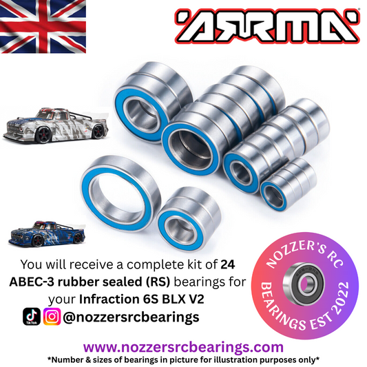 Arrma Infraction 6S BLX V2 Complete Bearing Kit