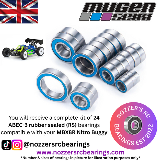 Mugen MBX8R Nitro Buggy Complete Bearing Kit