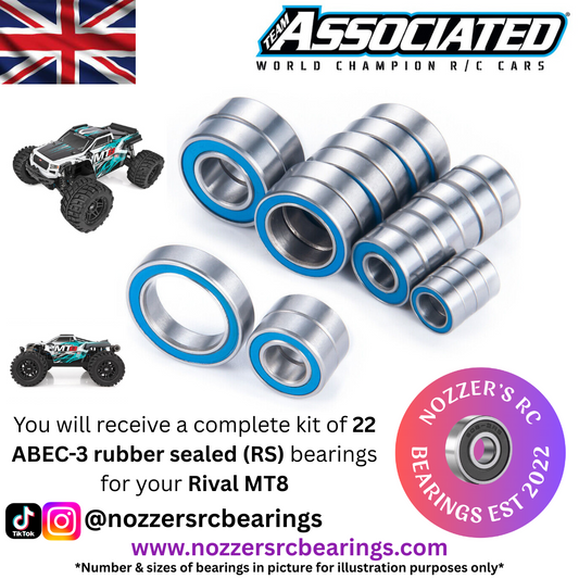 Team Associated Rival MT8 Complete Bearing Kit