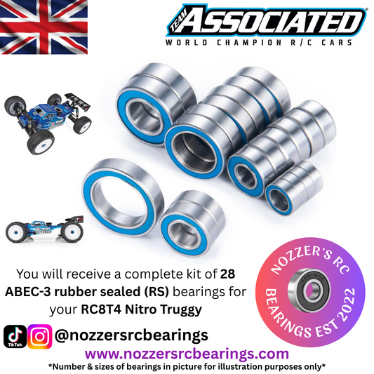 Team Associated RC8T4 Nitro Truggy Complete Bearing Kit
