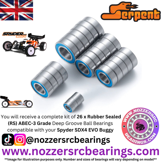 Serpent Spyder SDX4 EVO Buggy Complete Bearing Kit