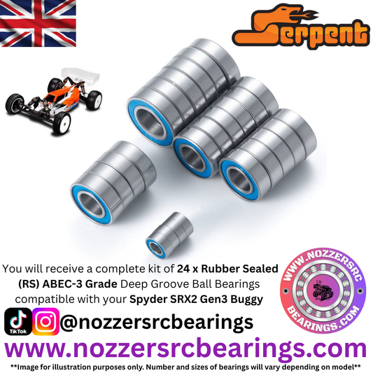 Serpent Spyder SRX2 Gen3 2WD Buggy Complete Bearing Kit