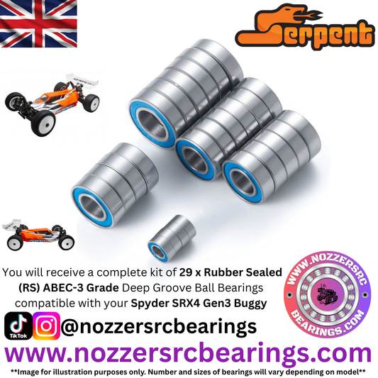 Serpent Spyder SRX4 Gen3 Buggy Complete Bearing Kit