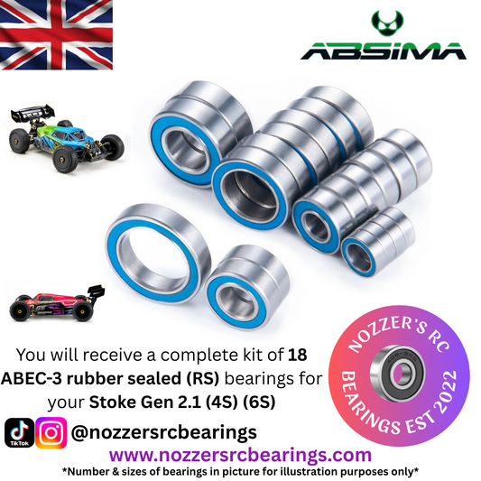 Absima Stoke Gen 2.1 (4S) (6S) Complete Bearing Kit