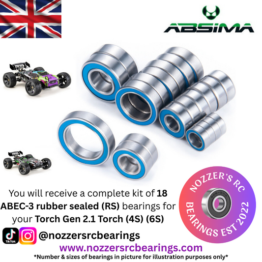 Absima Torch Gen 2.1 (4S) (6S) Truggy Complete Bearing Kit