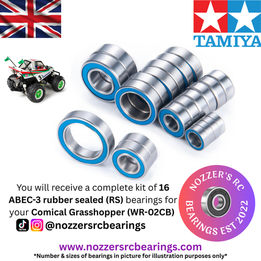 Tamiya Comical Grasshopper (WR-02CB) Complete Bearing Kit